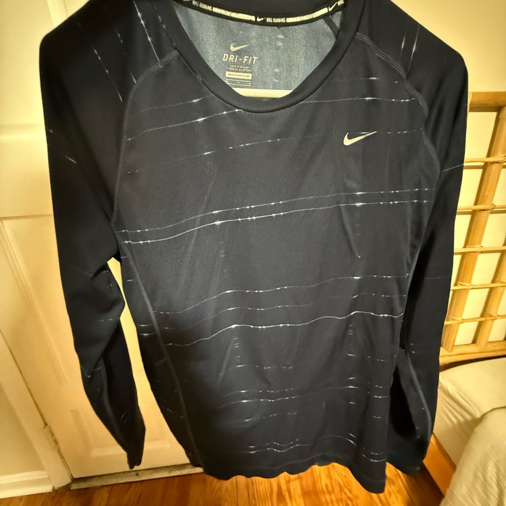 Nike Dri-FIT Dark Blue Long Sleeve Top